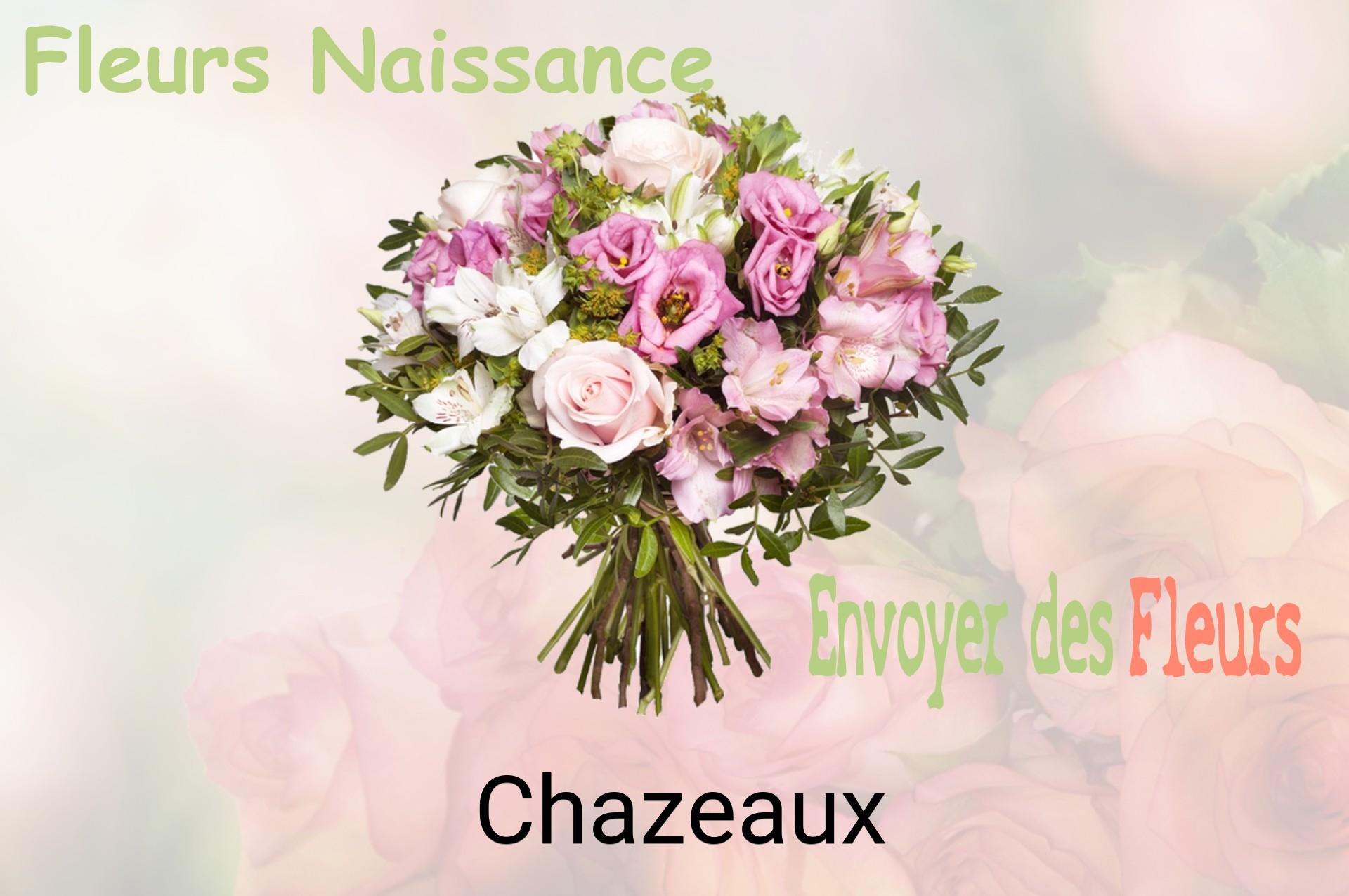 Bouquet de fleurs de naissance livré à Chazeaux