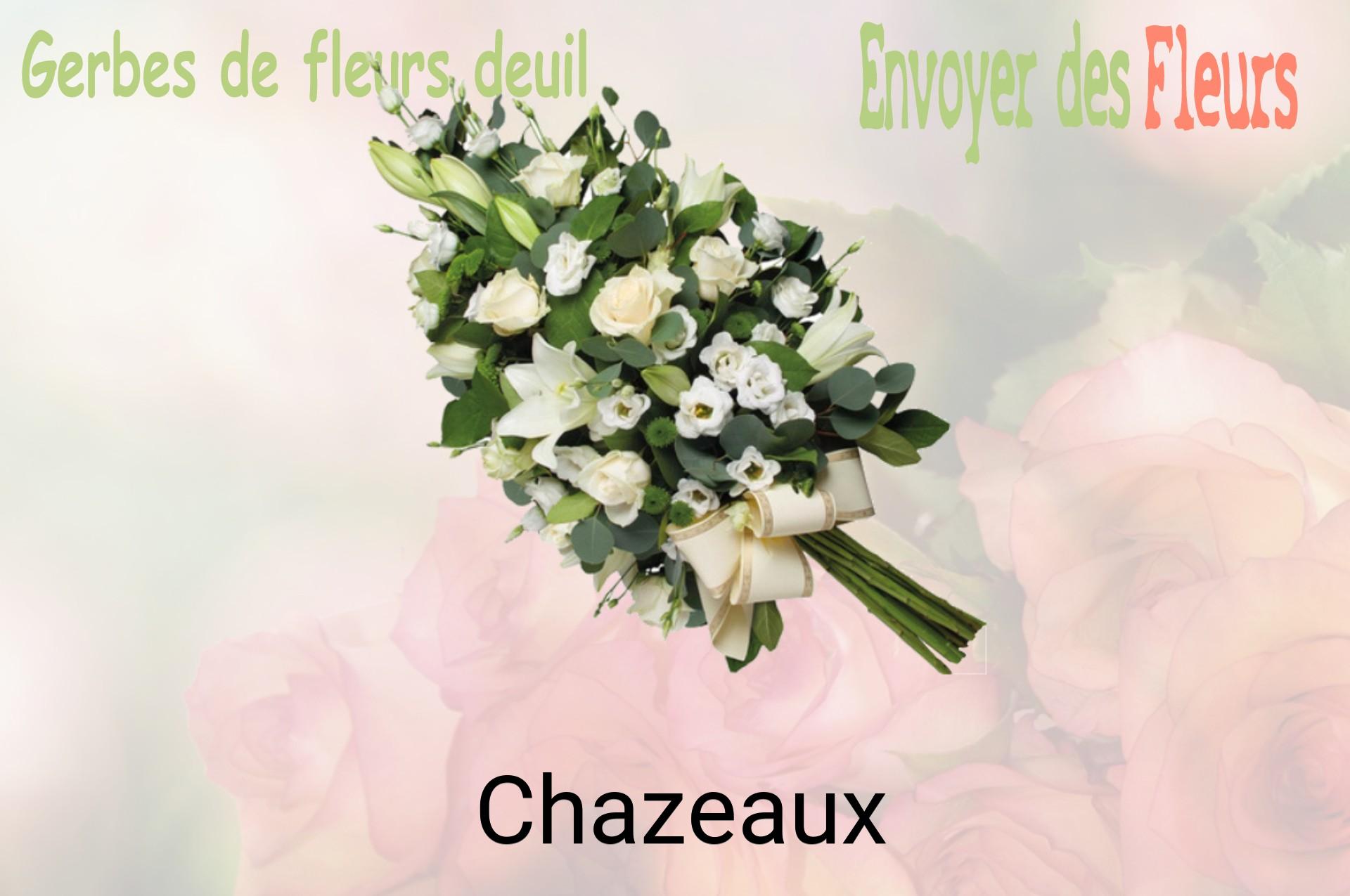 Gerbe de fleurs de deuil livrée à Chazeaux